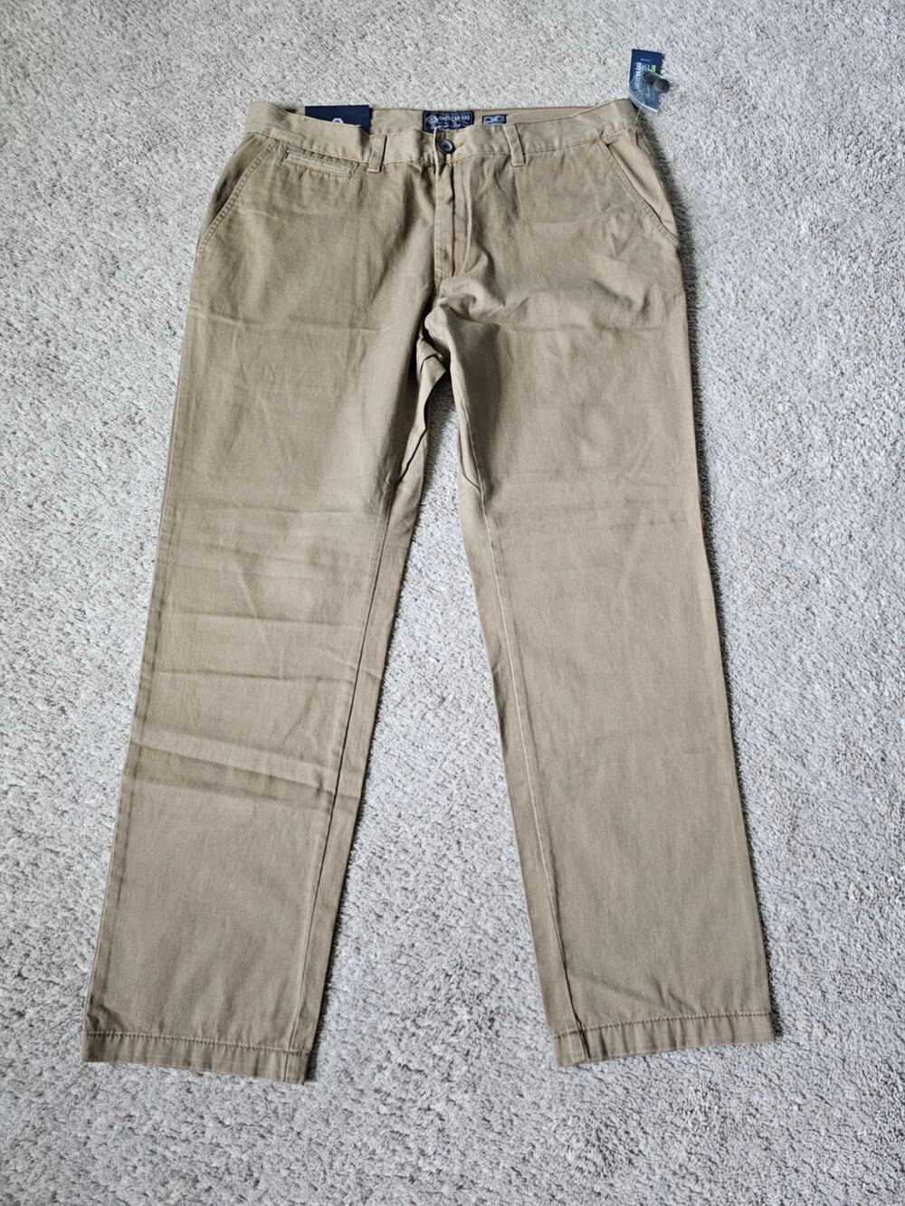 AMERICAN RAG Men's khaki Chino Pants Size 38x32 Slim Fit NWT